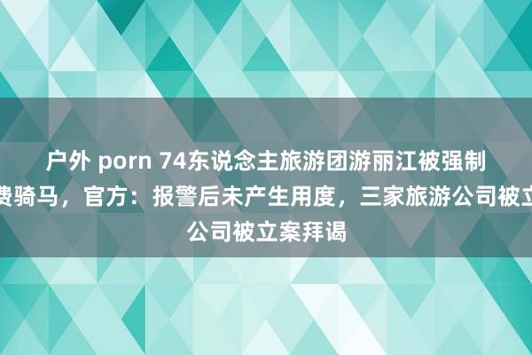 户外 porn 74东说念主旅游团游丽江被强制条目破费骑马，官方：报警后未产生用度，三家旅游公司被立案拜谒