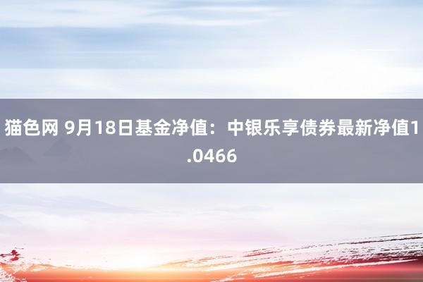 猫色网 9月18日基金净值：中银乐享债券最新净值1.0466