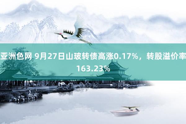 亚洲色网 9月27日山玻转债高涨0.17%，转股溢价率163.23%