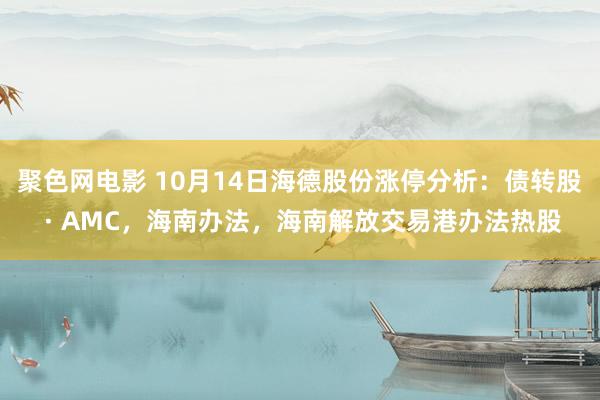 聚色网电影 10月14日海德股份涨停分析：债转股 · AMC，海南办法，海南解放交易港办法热股