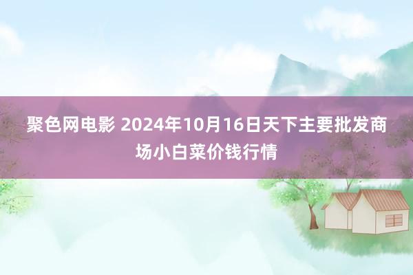 聚色网电影 2024年10月16日天下主要批发商场小白菜价钱行情