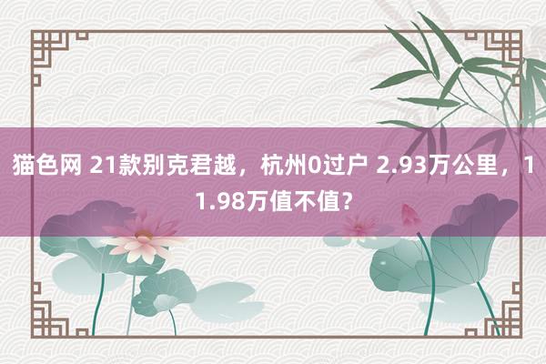 猫色网 21款别克君越，杭州0过户 2.93万公里，11.98万值不值？