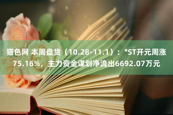 猫色网 本周盘货（10.28-11.1）：*ST开元周涨75.16%，主力资金谋划净流出6692.07万元