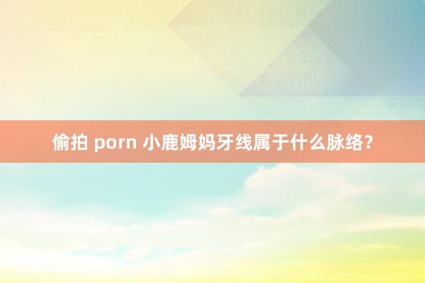 偷拍 porn 小鹿姆妈牙线属于什么脉络？