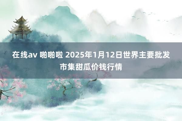 在线av 啪啪啦 2025年1月12日世界主要批发市集甜瓜价钱行情